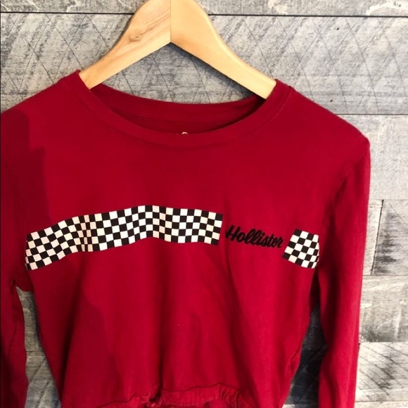 red long sleeve hollister shirt - Picture 2 of 4